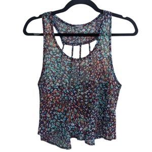 Charlotte Russe Floral Sheer Crop Top 🌸
